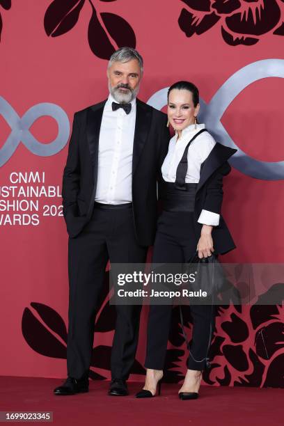 Andrea Camerana and Alexia attend the CNMI Sustainable Fashion Awards 2023 during the Milan Fashion Week Womenswear Spring/Summer 2024 on September...