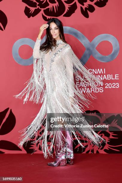 Mădălina Diana Ghenea attends the CNMI Sustainable Fashion Awards 2023 during the Milan Fashion Week Womenswear Spring/Summer 2024 on September 24,...
