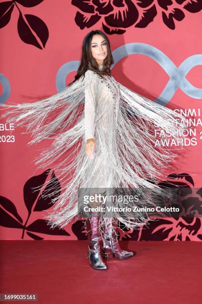 Mădălina Diana Ghenea attends the CNMI Sustainable Fashion Awards 2023 during the Milan Fashion Week Womenswear Spring/Summer 2024 on September 24,...