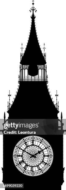 unglaublich detaillierte big ben, london - big ben stock-grafiken, -clipart, -cartoons und -symbole