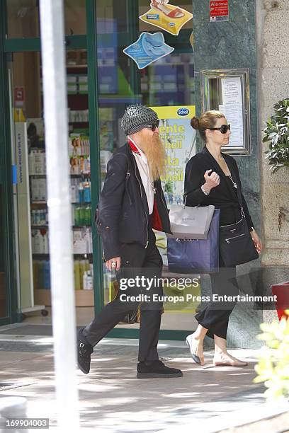 Billy Gibbons, member of 'ZZ Top' misic band and his wife Gilligan Stillwater are seen on June 3, 2013 in Madrid, Spain.