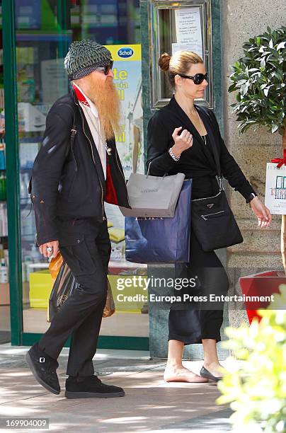 Billy Gibbons, member of 'ZZ Top' misic band and his wife Gilligan Stillwater are seen on June 3, 2013 in Madrid, Spain.