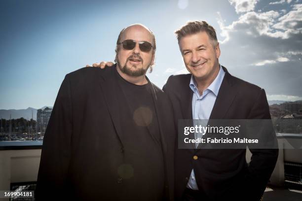 Alec Baldwin, James Toback are photographed for The Hollywood Reporter on May 20, 2013 in Cannes, France.