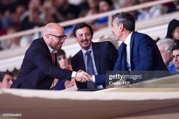 Thiago SCURO - Pablo LONGORIA during the Ligue 1 Uber Eats match between Association Sportive de Monaco Football Club and Olympique de Marseille at...