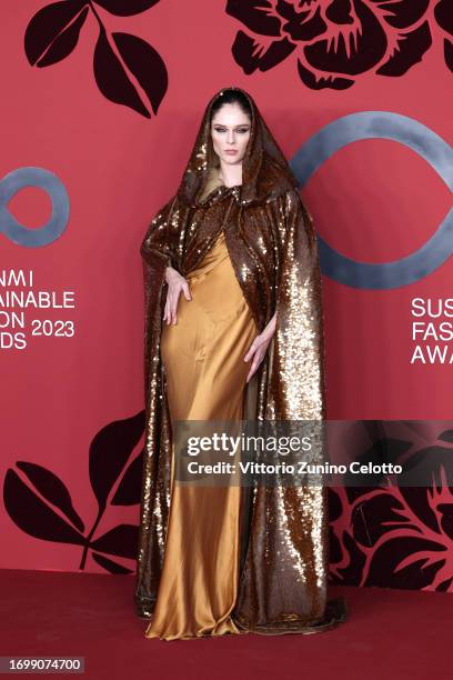 Coco Rocha attends the CNMI Sustainable Fashion Awards 2023 during the Milan Fashion Week Womenswear Spring/Summer 2024 on September 24, 2023 in...