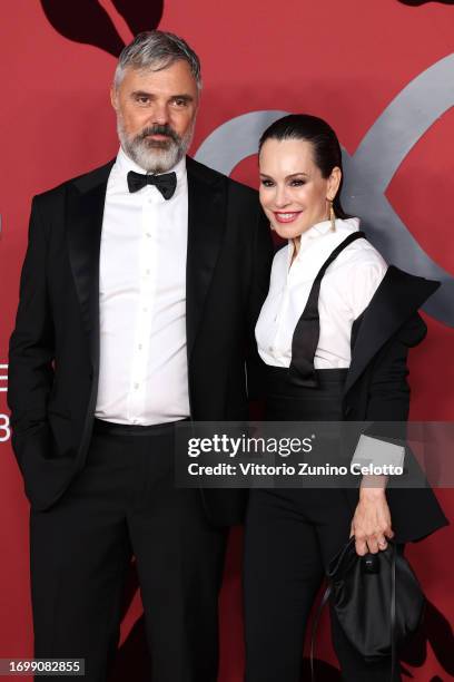 Andrea Camerana and Alexia attend the CNMI Sustainable Fashion Awards 2023 during the Milan Fashion Week Womenswear Spring/Summer 2024 on September...