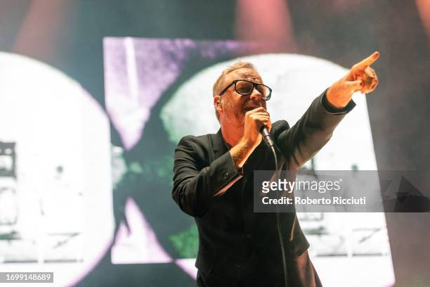 Matt Berninger of The National performs on stage at The OVO Hydro on September 24, 2023 in Glasgow, Scotland.