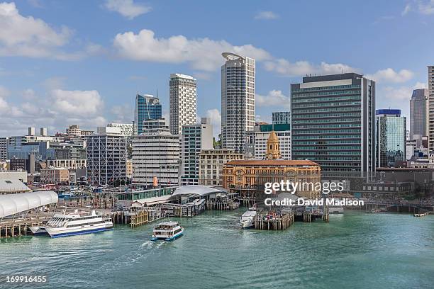 auckland ferry terminal and waterfront. - auckland ferry stock pictures, royalty-free photos & images