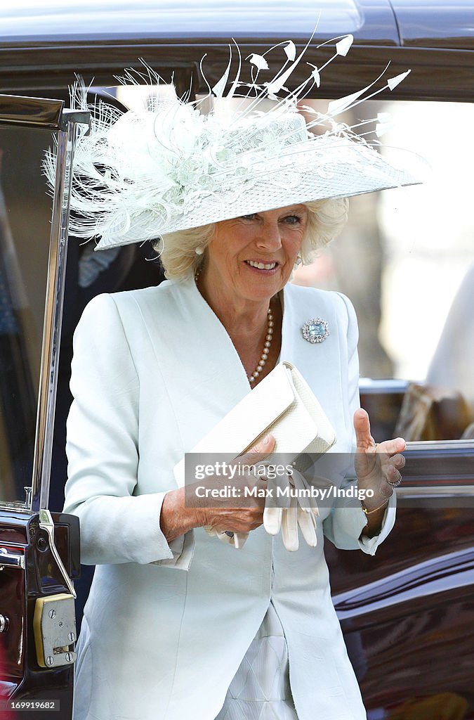 Queen Elizabeth II Attends Westminster Abbey Service To Mark 60th Anniversary Of Her Coronation