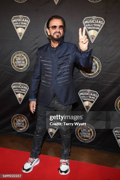 Ringo Starr attends the 2023 Musicians Hall Of Fame Induction Ceremony where he was the Inaugural recipient of the Joe Chambers Musicians Legacy...