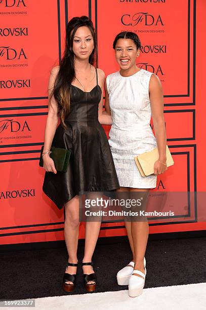 Jen Kao and Hannah Bronfman attend 2013 CFDA Fashion Awards at Alice Tully Hall on June 3, 2013 in New York City.