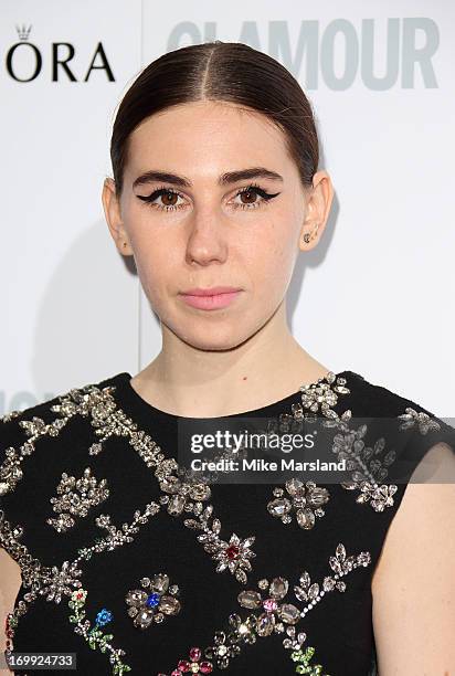 Zosia Mamet attends Glamour Women of the Year Awards 2013 at Berkeley Square Gardens on June 4, 2013 in London, England.