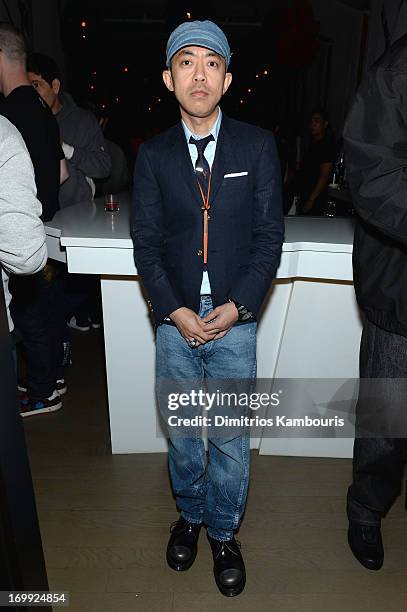 Clothing designer Nigo attends the 10th anniversary party of Billionaire Boys Club presented by HTC at Tribeca Canvas on June 4, 2013 in New York...