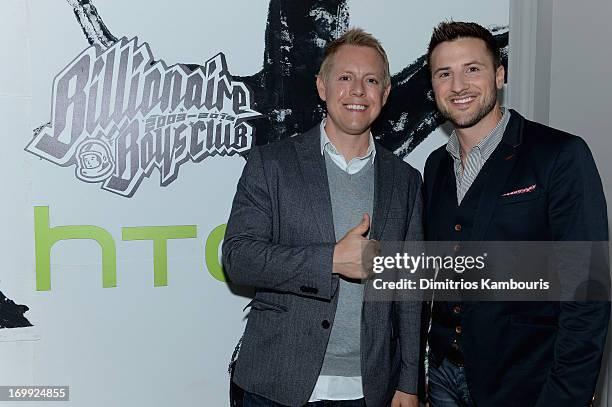 Justin Ried and J.B. McRee attend the 10th anniversary party of Billionaire Boys Club presented by HTC at Tribeca Canvas on June 4, 2013 in New York...