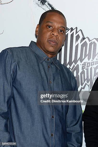 Jay-Z attends the 10th anniversary party of Billionaire Boys Club presented by HTC at Tribeca Canvas on June 4, 2013 in New York City.