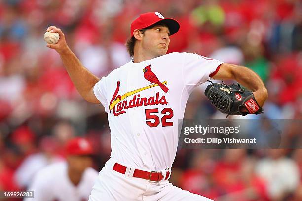 Starter Michael Wacha of the St. Louis Cardinals pitches against the Arizona Diamondbacks at Busch Stadium on June 4, 2013 in St. Louis, Missouri.