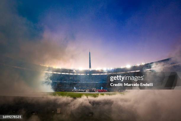General view of Presidente Peron Stadium prior a match between Racing Club and Independiente as part of Copa de la Liga Profesional 2023 at...