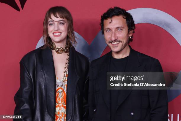 Beatrice Grannò and Marco de Vincenzo attendthe CNMI Sustainable Fashion Awards 2023 during the Milan Fashion Week Womenswear Spring/Summer 2024 on...