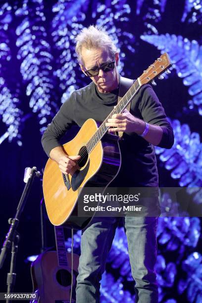 Tim Reynolds performs in concert during Farm Aid at Ruoff Home Mortgage Music Center on September 23, 2023 in Noblesville, Indiana.
