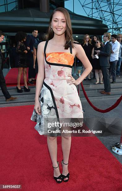 Actress Katie Chang arrives to the Los Angeles premiere of A24's "The Bling Ring" at the Directors Guild Theater on June 4, 2013 in Los Angeles,...