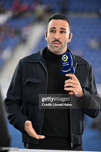 Former football player Adil Rami before Ligue 1 Uber Eats match between Paris Saint-Germain and Olympique de Marseille at Parc des Princes on...