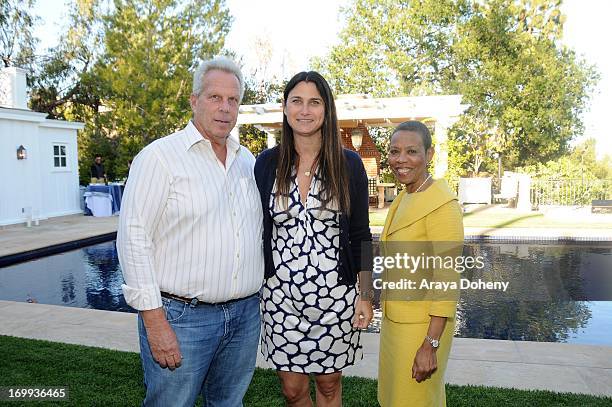 Steve Tisch, Liza Chasin and Dean Mary Schmidt Campbell attend the NYU Tisch School of the Arts Los Angeles Gala - Preview Reception on June 4, 2013...