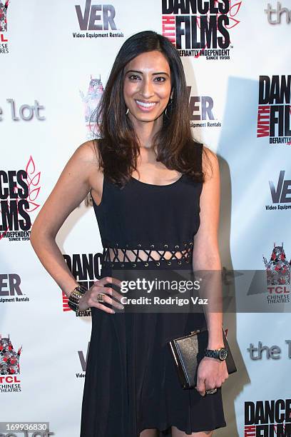 Actress Hina Khan attends the Dances With Film Festival - "Broken Glass" Premiere at TCL Chinese Theatre on June 4, 2013 in Hollywood, California.