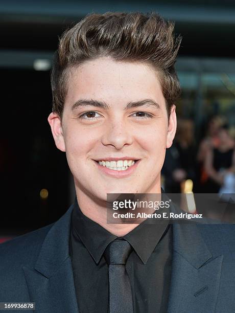 Actor Israel Broussard arrives to the Los Angeles premiere of A24's "The Bling Ring" at Directors Guild Of America on June 4, 2013 in Los Angeles,...