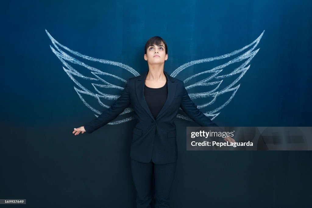 Geschäftsfrau Tagträumen