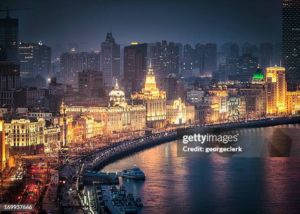 the bund in shanghai - the bund bildbanksfoton och bilder