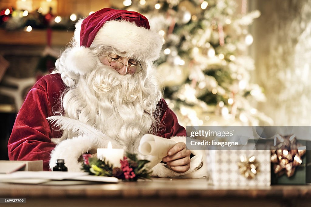 Santa writing