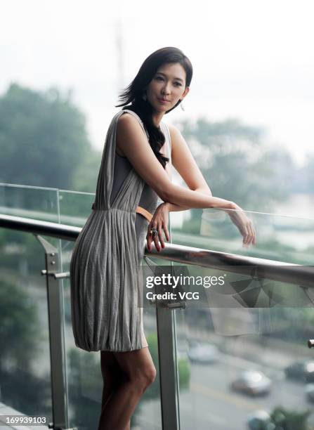 Actress Chi-ling Lin attends "Switch" press conference on June 4, 2013 in Wuhan, China.