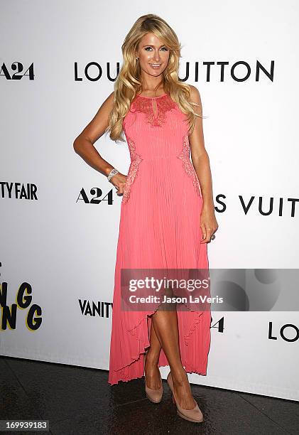 Paris Hilton attends the premiere of "The Bling Ring" at Directors Guild Of America on June 4, 2013 in Los Angeles, California.