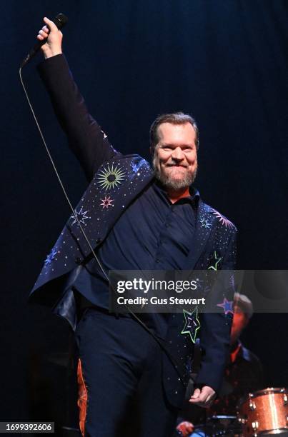 John Grant sings the songs of Patsy Cline at the Barbican Centre on September 24, 2023 in London, England.