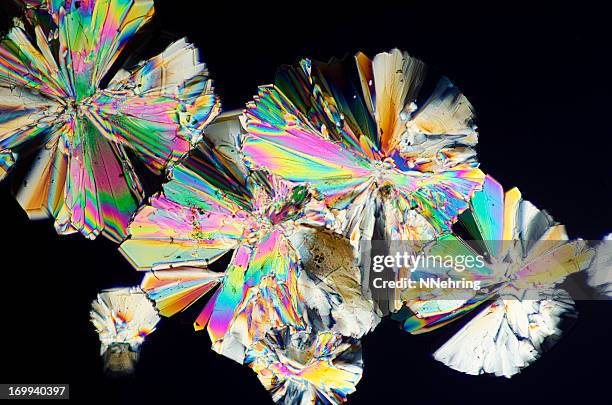 sugar crystals micrograph in abstract pattern - crystal stock pictures, royalty-free photos & images