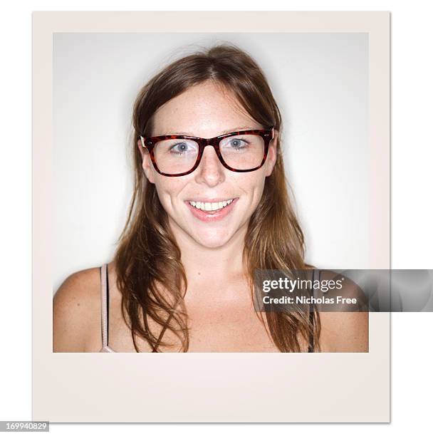 beautiful natural woman polaroid - high key stock pictures, royalty-free photos & images