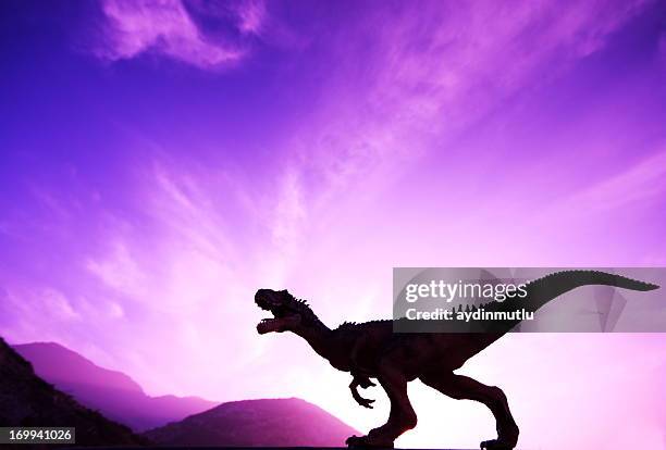 end of dinosaurs - t-rex stock pictures, royalty-free photos & images