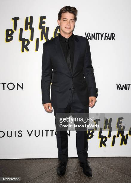 Actor Israel Broussard attends the premiere of "The Bling Ring" at Directors Guild Of America on June 4, 2013 in Los Angeles, California.
