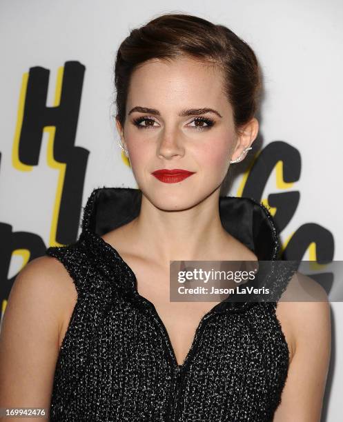 Actress Emma Watson attends the premiere of "The Bling Ring" at Directors Guild Of America on June 4, 2013 in Los Angeles, California.