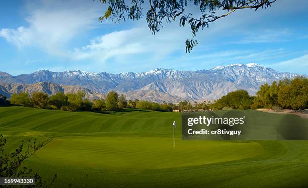 golf course green - palm springs resort stock pictures, royalty-free photos & images