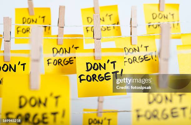 don't forget - memory stockfoto's en -beelden