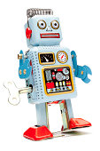 Retro tin toy robot