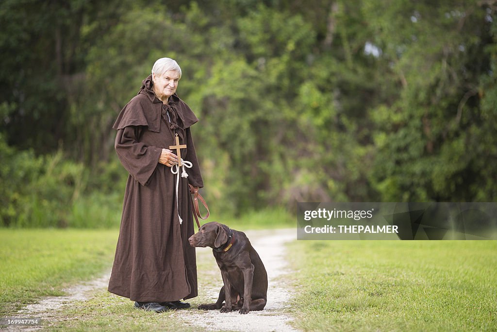 Monk and his dog