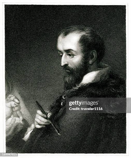 antonio allegri da correggio - antonio da correggio stock illustrations