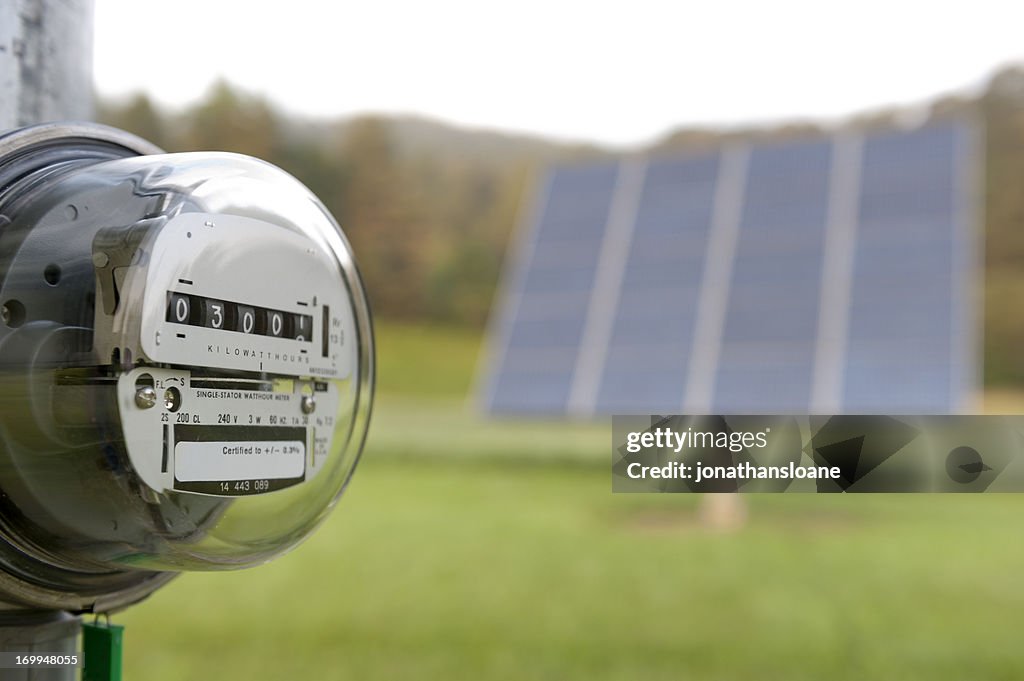 Amperímetro de panel solar