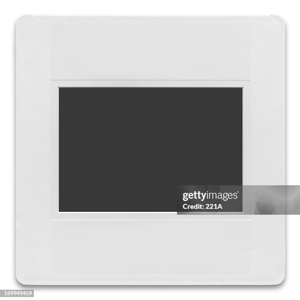 funda de diapositivas sobre blanco - diapositiva fotografías e imágenes de stock