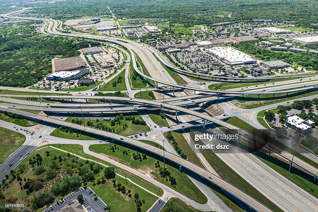 Overpass Intersection Highway Overpass Intersection And Shopping Center In Austin Texas High ...