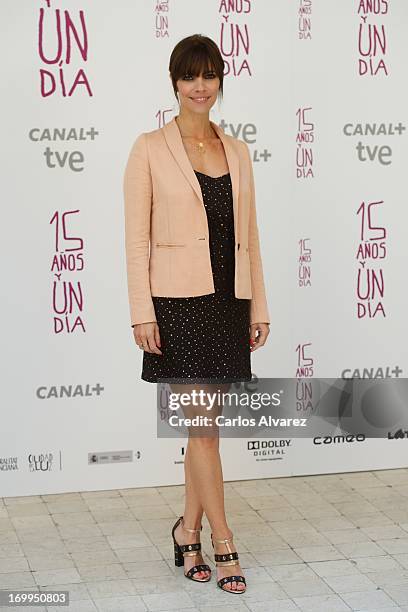 Spanish actress Maribel Verdu attends the "Quince Anos Y Un Dia" photocall at the Intercontinental Hotel on June 5, 2013 in Madrid, Spain.