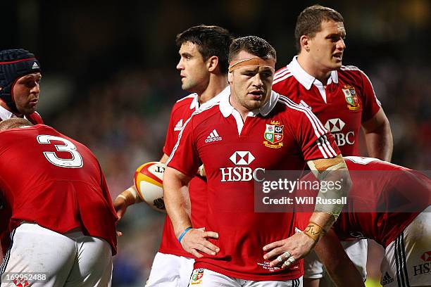 Cian Healy of the British & Irish Lions looks on during the tour match between the Western Force and the British & Irish Lions at Patersons Stadium...