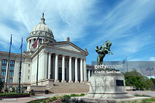 oklahoma state capitol building - oklahoma stock pictures, royalty-free photos & images